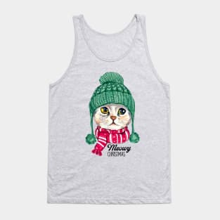 Meowy Christmas Jingle Cat Tank Top